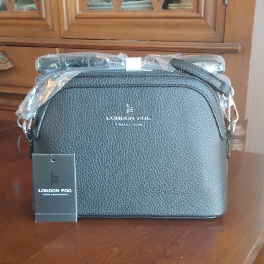 London Fog Ellie Dome BlAK Crossbody